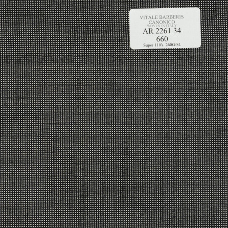 AR 2261 34 CANONICO - 100% Wool - Đen Trơn